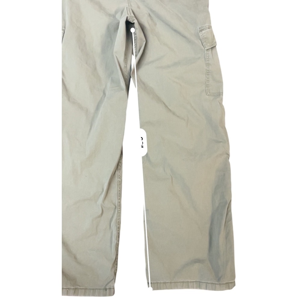 Hollister High-Rise Vintage Baggy Cargo Pants Olive Green Sage W29R 9R/8R - Picture 4 of 4